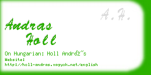 andras holl business card